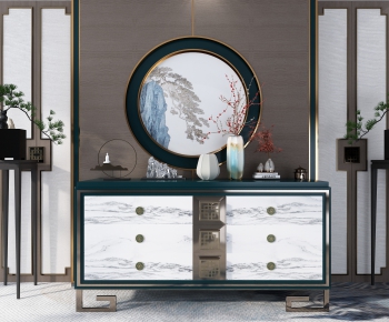 New Chinese Style Side Cabinet/Entrance Cabinet-ID:545301369