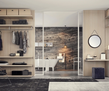 Modern Clothes Storage Area-ID:185041144