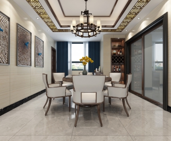 New Chinese Style Dining Room-ID:769701873