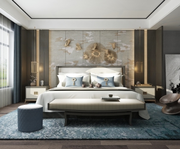 New Chinese Style Bedroom-ID:751293743