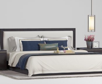 New Chinese Style Double Bed-ID:431487578
