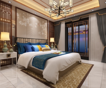 New Chinese Style Bedroom-ID:807074172