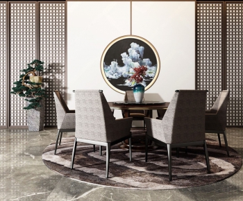New Chinese Style Dining Table And Chairs-ID:624981379