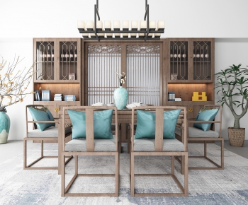 New Chinese Style Dining Table And Chairs-ID:625480963