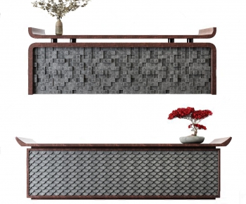 New Chinese Style Reception Desk-ID:124391651