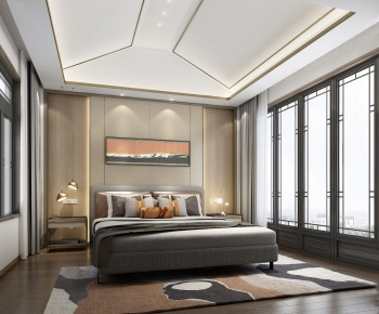 New Chinese Style Bedroom-ID:736802319