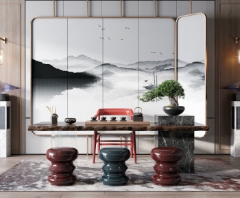 New Chinese Style Tea Tables And Chairs-ID:692928516