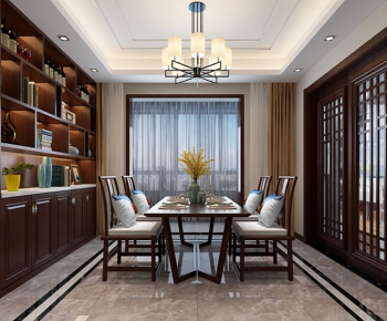 New Chinese Style Dining Room-ID:355013931