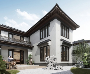 New Chinese Style Villa Appearance-ID:406580584