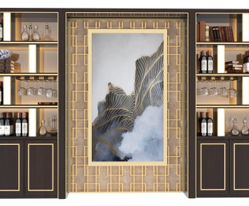 New Chinese Style Wine Cabinet-ID:904832653