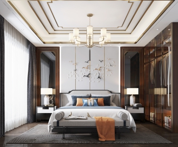 New Chinese Style Bedroom-ID:892154455