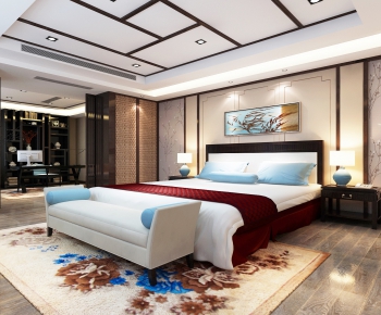 New Chinese Style Bedroom-ID:398668766