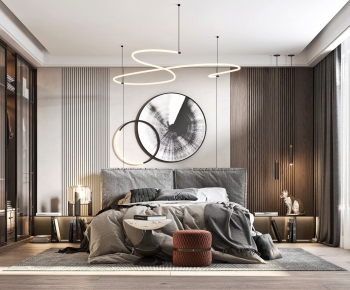 Modern New Chinese Style Bedroom-ID:971869739