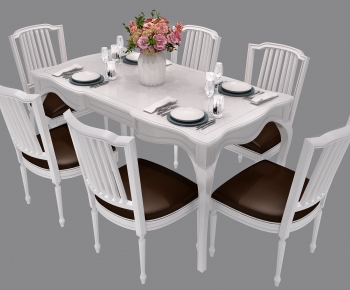 Simple European Style Dining Table And Chairs-ID:518839525