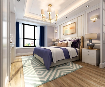 Simple European Style Bedroom-ID:478122649