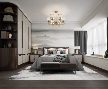 New Chinese Style Bedroom-ID:784968573