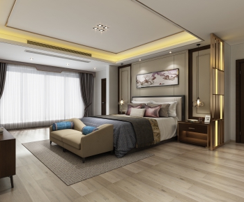 New Chinese Style Bedroom-ID:223291858