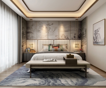 New Chinese Style Bedroom-ID:692564272