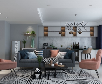 Nordic Style A Living Room-ID:782280593