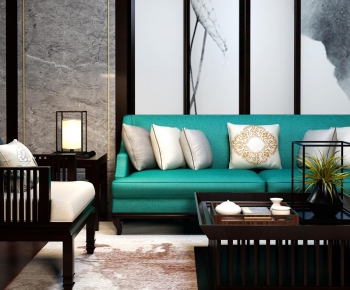 New Chinese Style A Sofa For Two-ID:554827475