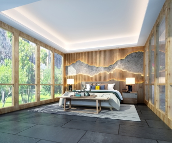 New Chinese Style Bedroom-ID:618644214