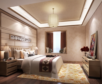 New Chinese Style Bedroom-ID:618864127
