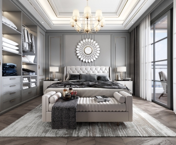 Simple European Style Bedroom-ID:394775289