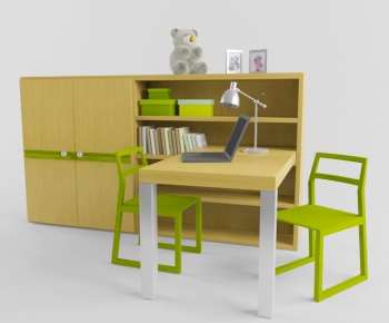 Modern Computer Desk And Chair-ID:582310651
