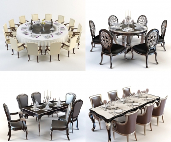 European Style Dining Table And Chairs-ID:170314458