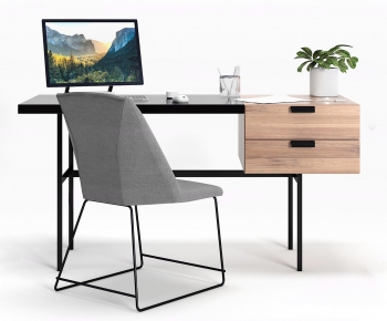 Modern Computer Desk And Chair-ID:165366223
