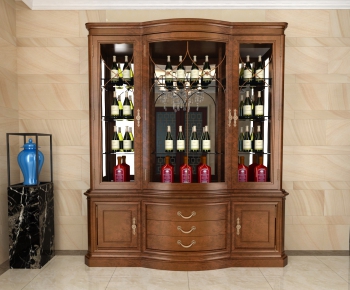 Simple European Style Wine Cabinet-ID:548345571