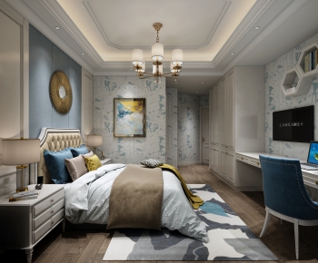 Simple European Style Bedroom-ID:262866114