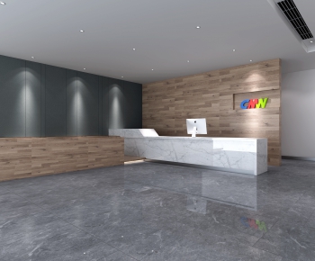 Modern Office Reception Desk-ID:853186276