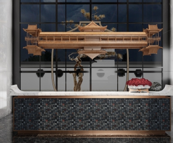 New Chinese Style Reception Desk-ID:478498147
