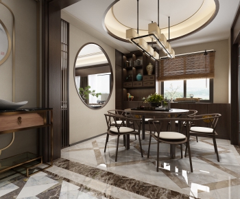 New Chinese Style Dining Room-ID:934721191