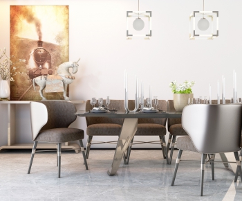Modern Dining Table And Chairs-ID:720689325