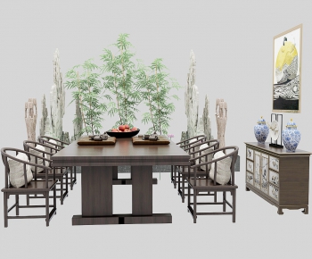 New Chinese Style Dining Table And Chairs-ID:823302516