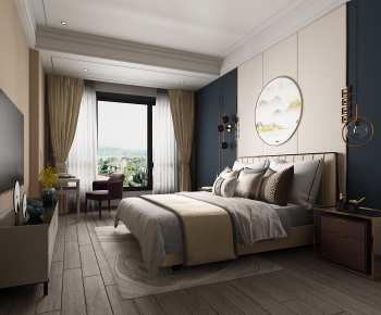 New Chinese Style Bedroom-ID:613255282