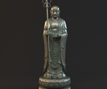 中式僧人雕塑-ID:110187926
