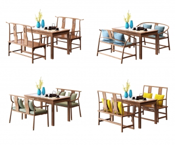 New Chinese Style Dining Table And Chairs-ID:664581334