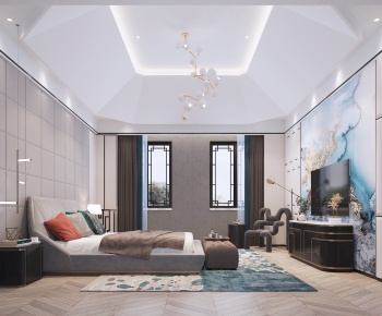 New Chinese Style Bedroom-ID:710493242