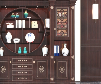 New Chinese Style Wine Cabinet-ID:868631638