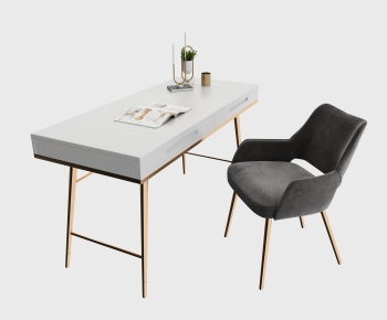 Modern Computer Desk And Chair-ID:581215229