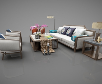 New Chinese Style Sofa Combination-ID:951798966