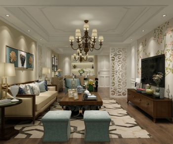 American Style A Living Room-ID:623677741