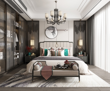 New Chinese Style Bedroom-ID:323011489