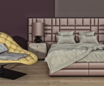 Modern Double Bed-ID:850437961