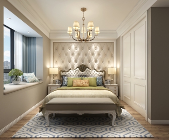 Simple European Style Bedroom-ID:495338894