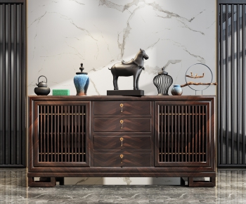 New Chinese Style Side Cabinet-ID:463192855