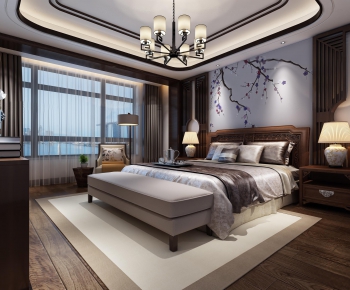 New Chinese Style Bedroom-ID:350353753